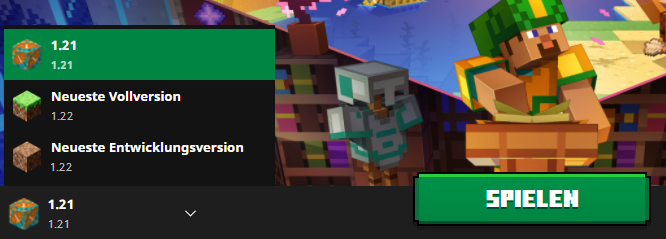 Launcher: Installation auswählen und Spielen