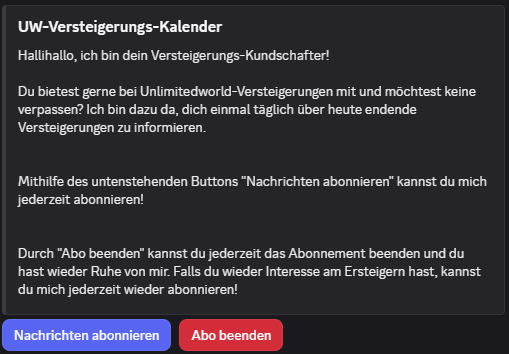 Versteigerungs-Kalender