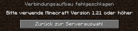 Verbindungsaufbau fehlgeschlagen