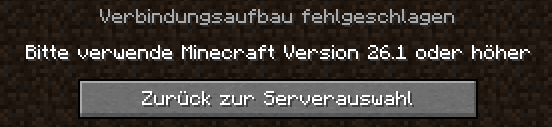 Verbindungsaufbau fehlgeschlagen