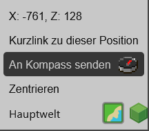 Kompass in der Zonenkarte